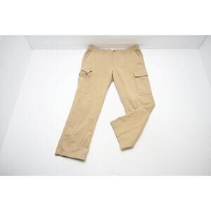 Eddie Bauer Legendwash Cargo Pants Beige Rugged Hiking Atheltic Mens Sz 40 x 30